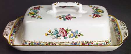 Ming Rose Rectangular Covered Butter