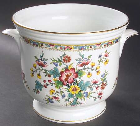 Ming Rose 6" Handled Cachepot by Coalport