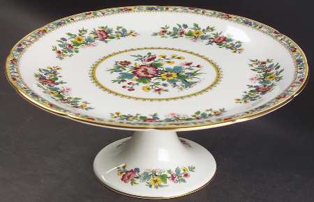 Ming Rose 10" Diameter Pedestal Cake Stand