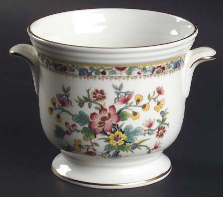 Ming Rose 4" Handled Cachepot by Coalport