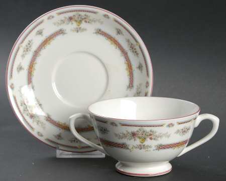 Montdore Footed Cream Soup Bowl & Saucer Set by Coalport