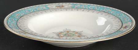 Montreal Turquoise Large Rim Soup Bowl