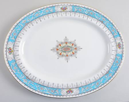 Montreal Turquoise 14" Oval Serving Platter