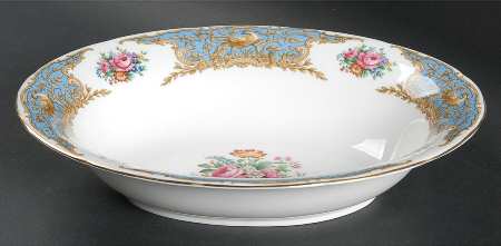 Montrose Blue 9" Oval Vegetable Bowl by Coalport