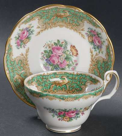 Montrose Green Footed Cup & Saucer Set
