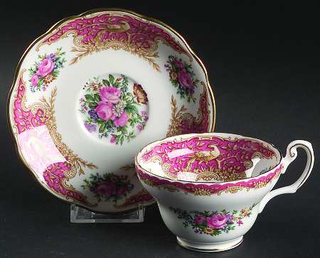 Montrose Pink Footed Cup & Saucer Set