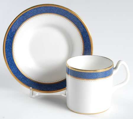 Norfolk Blue Flat Demitasse Cup & Saucer Set