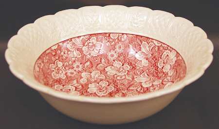 Oakhill Pink 9" Round Vegetable Bowl