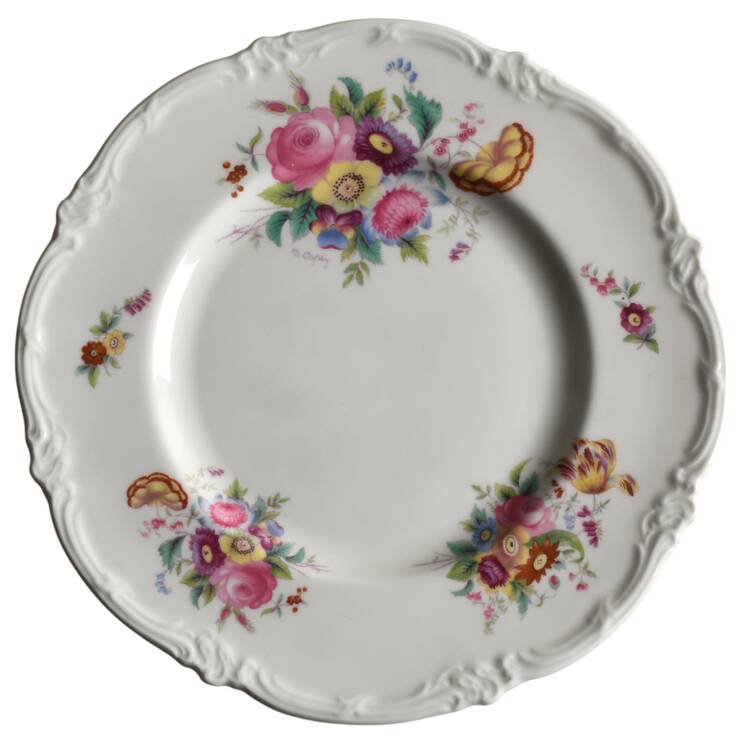 Old Coalport (Bone, No Trim, Shallow Scallop) Salad Plate by Coalport