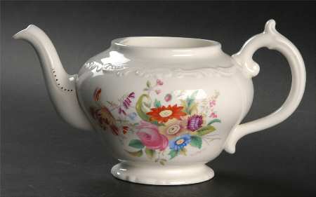 Old Coalport (Bone, No Trim, Shallow Scallop) Mini Teapot No Lid by Coalport