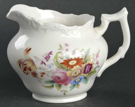 Old Coalport (Bone, No Trim, Shallow Scallop) Creamer by Coalport