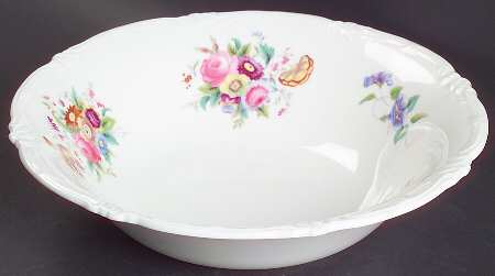 Old Coalport (Bone, No Trim, Shallow Scallop) 9" Round Vegetable Bowl by Coalport