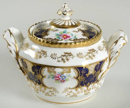 Panel Cobalt Sugar Bowl & Lid