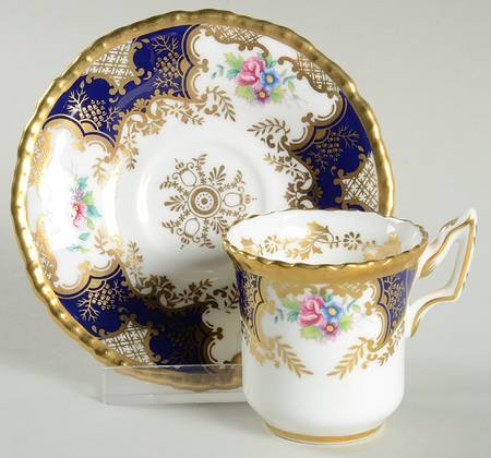 Panel Cobalt Flat Demitasse Cup & Saucer Set