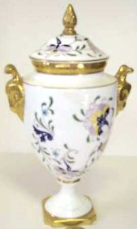 Pageant Covered Vase with Ram's Head Handles