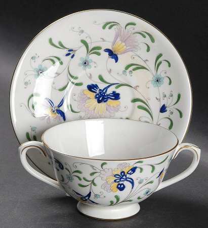 Pageant Footed Cream Soup Bowl & Saucer Set