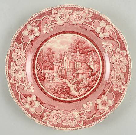 Pastoral Cranberry Red (Not Embossed) Salad Plate
