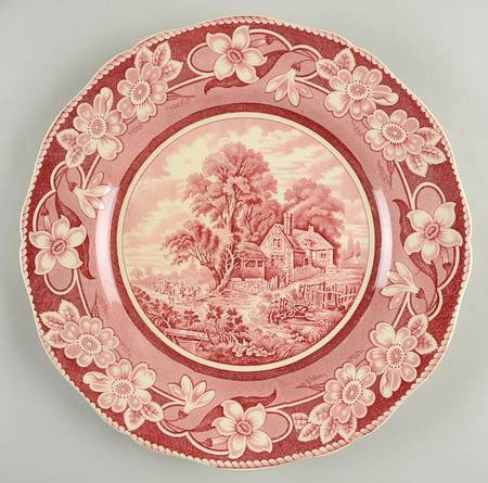 Pastoral Cranberry Red (Not Embossed) Dinner Plate