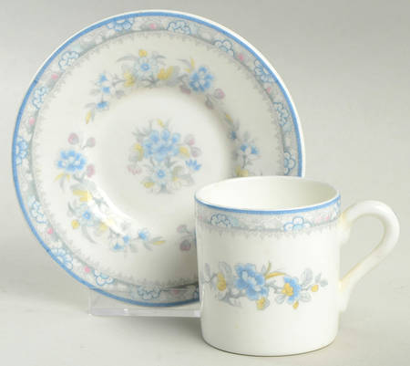 Pearl Flat Demitasse Cup & Saucer Set