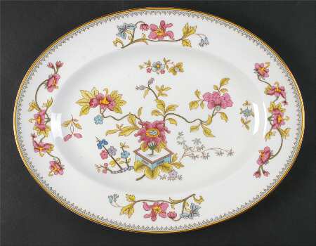 Persian Flower 13" Oval Serving Platter