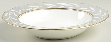 Phantom Grey (Gold Trim) Rim Soup Bowl by Coalport