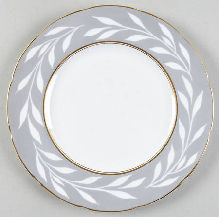 Phantom Grey (Gold Trim) Salad Plate by Coalport