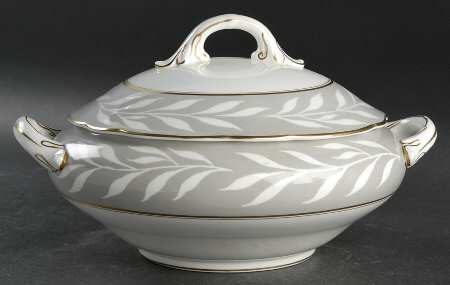 Phantom Grey (Gold Trim) Round Covered Vegetable by Coalport