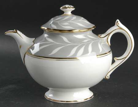 Phantom Grey (Gold Trim) Teapot & Lid by Coalport