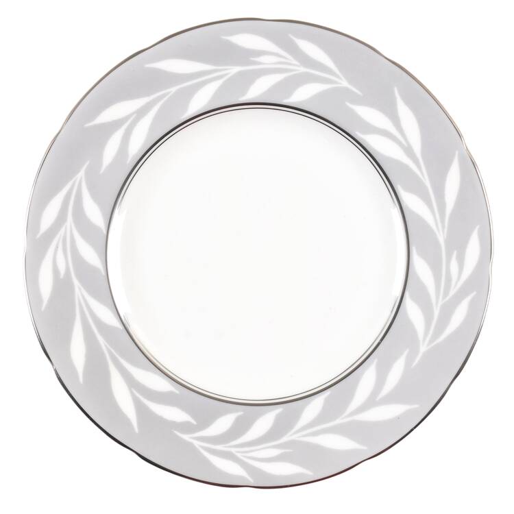 Phantom Grey (Platinum Trim) Salad Plate by Coalport