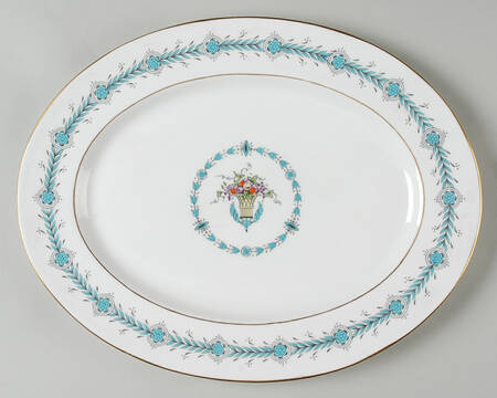 Queen Elizabeth White (Smooth) 13" Oval Serving Platter by Coalport