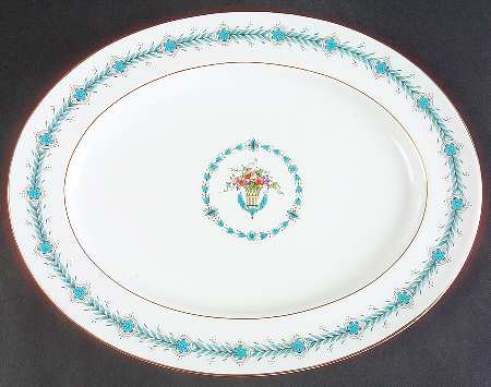 Queen Elizabeth White (Smooth) 15" Oval Serving Platter by Coalport