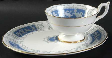 Revelry Blue Snack Plate & Cup Set