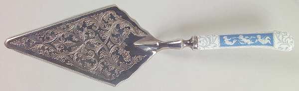 Revelry Blue Pie Server with Stainless Blade
