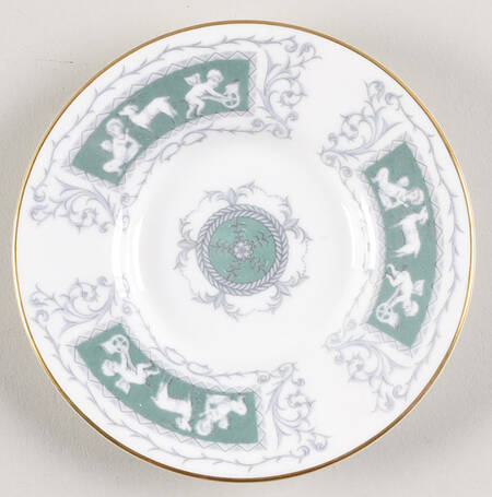 Revelry Green (Smooth) Saucer for Demitasse Cup by Coalport