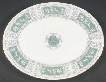 Revelry Green (Smooth) 13" Oval Serving Platter