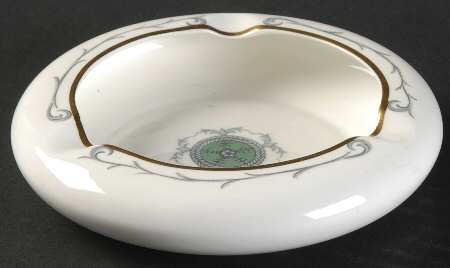 Revelry Green (Smooth) 3 Slot Round Ashtray by Coalport