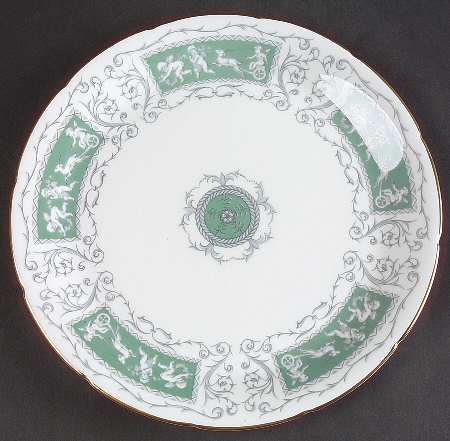Revelry Green (Scalloped) Cake Plate