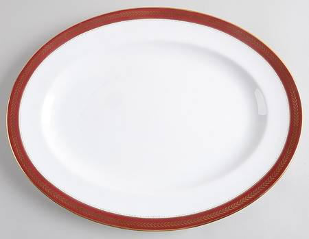Red Wheat 15" Oval Serving Platter