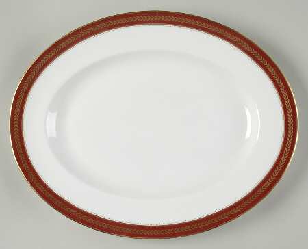 Red Wheat 14" Oval Serving Platter