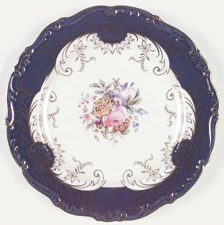 Sandringham Cobalt Blue (Floral, Gold Trim) by Coalport