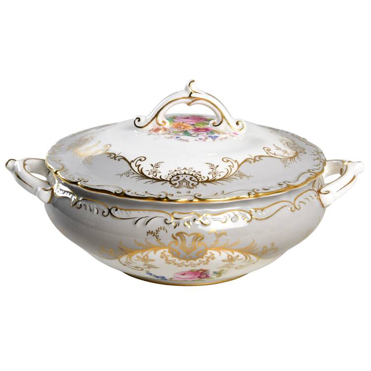 Sandringham Gray Round Covered Vegetable