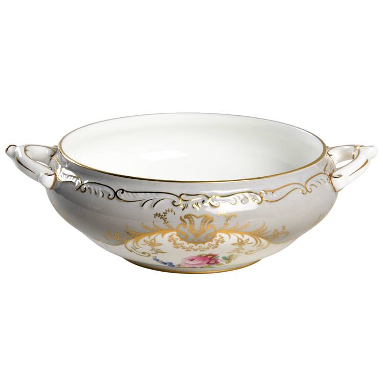 Sandringham Gray Round Vegetable No Lid