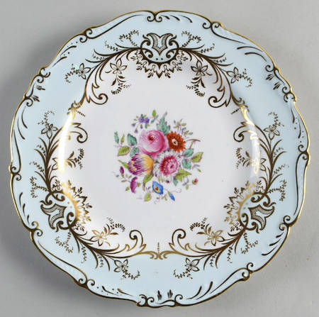 Sandringham Light Blue (Gold Trim) Luncheon Plate