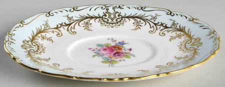 Sandringham Light Blue (Gold Trim) Underplate for Gravy Boat