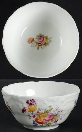 Sevres Group (Embossed, No Trim) Cranberry Bowl