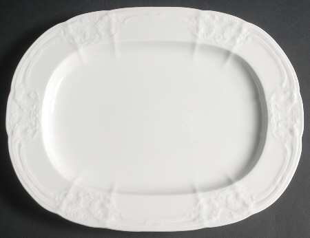 Sevres White 13" Oval Serving Platter