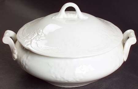 Sevres White Round Covered Vegetable