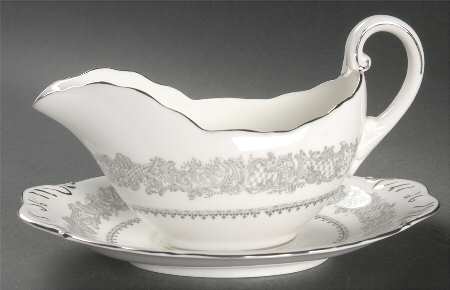 Silver Wedding Gravy Boat & Underplate
