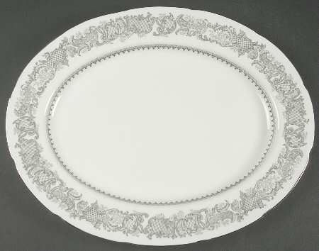 Silver Wedding 14" Oval Serving Platter