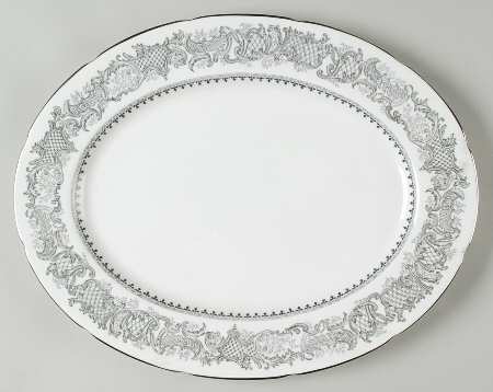 Silver Wedding 13" Oval Serving Platter
